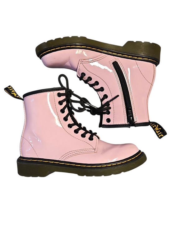 Dr. Martens Other - Dr Martens Junior 1460 Pale Pink Patent Combat Boots with Side Zipper Size 13US